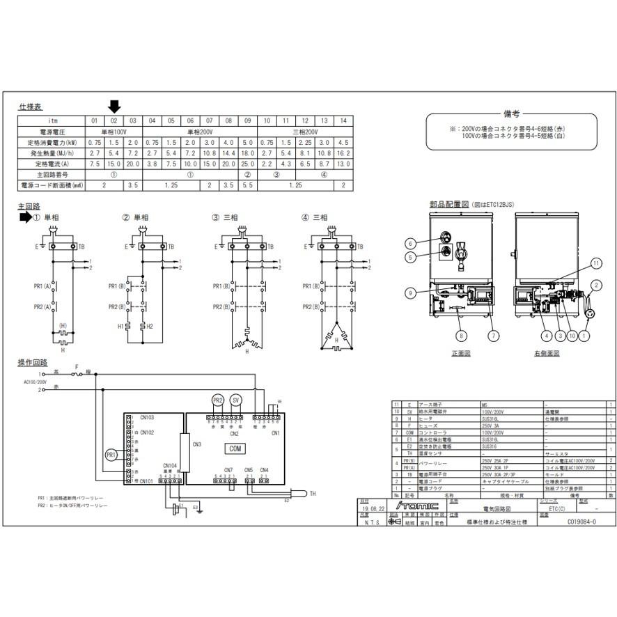 ETC20BJS115C0 イトミック ITOMIC 小型電気温水器 ETCシリーズ ETC20BJS115C0 イトミック ITOMIC 小型電気温水器 ETCシリーズ