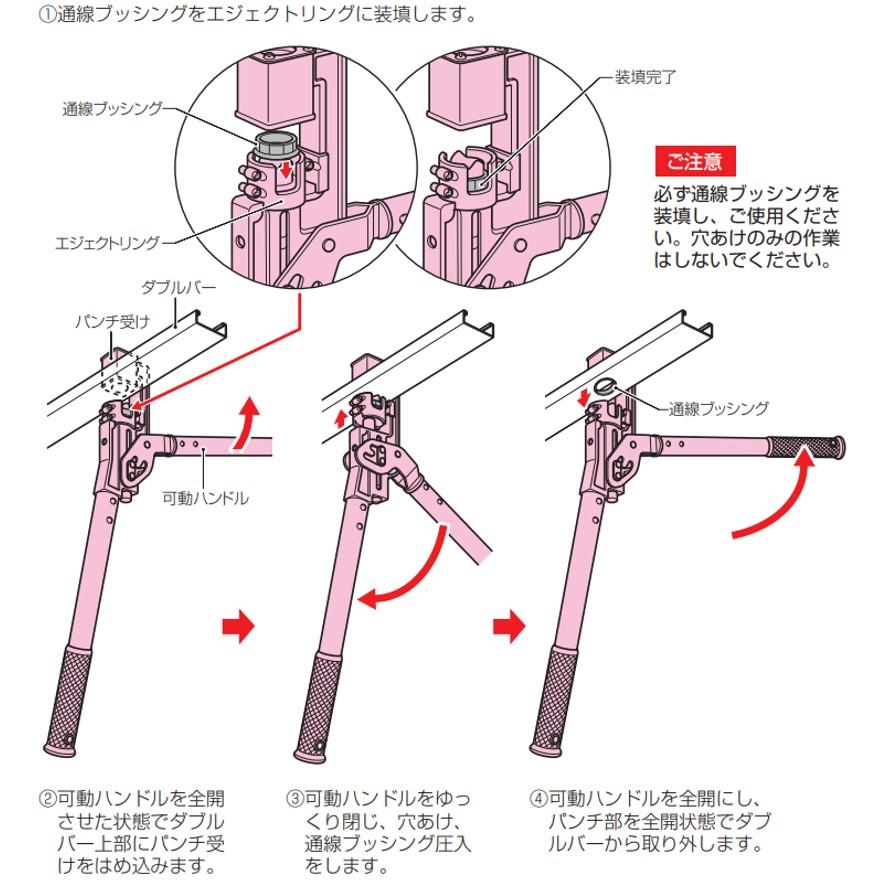 未来工業 MC-50W ブッシングパンチ 天井下地部材用ブッシング 未来工業 MC-50W ブッシングパンチ 天井下地部材用ブッシング