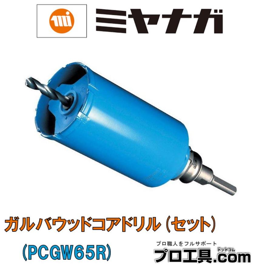 ミヤナガ ガルバウッドコアドリル ポリクリックシリーズ SDSシャンクセット品 65×130 PCGW65R (送料区分：A