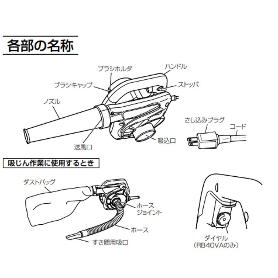 HiKOKI（ハイコーキ） 電源コード式 ブロワ RB40VA ノズル付 ファン
