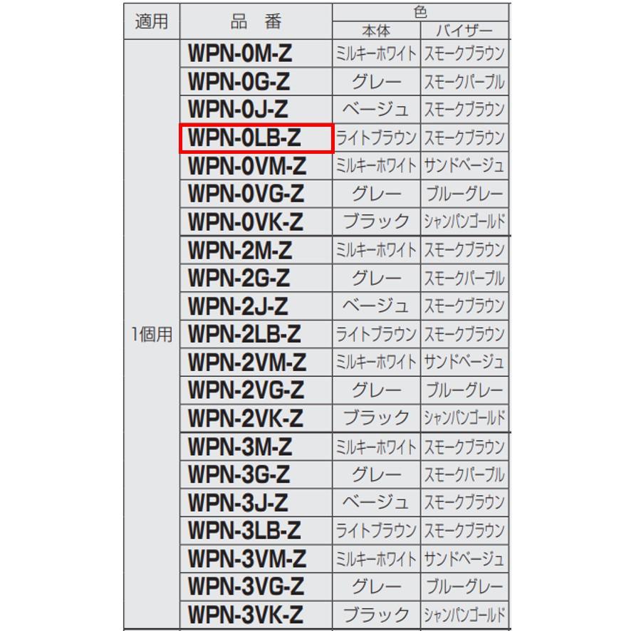 未来工業 WPN-0LB-Z 1個 電力量計ボックス バイザー付 ライトブラウン 本体 スモークブラウン バイザー ミライ (送料区分：A)｜nakagawa-pro-kogu｜05