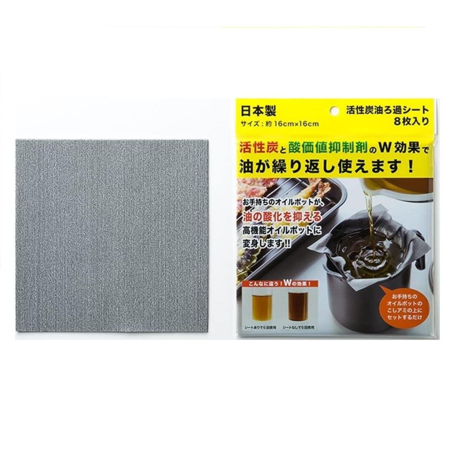 日本製】 活性炭 油ろ過シート 16×16cm 8枚入 KRS-8S 高木金属 : 金物