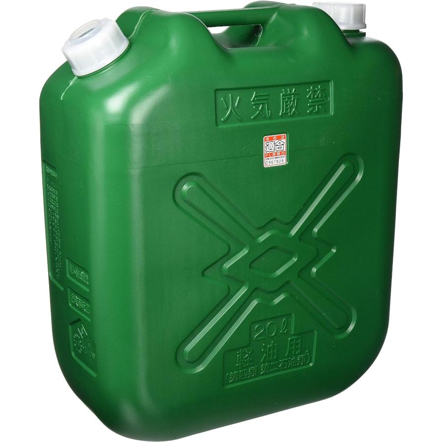 【8個セット】【まとめ買い】 日本製　軽油缶　スリム　20L　ノズル付　北陸土井工業　ヒシエス　消防法適合品　※メーカーからの直送※代引き不可※同梱不可（Yahoo!・金物&雑貨SHOP2030 中川商光）