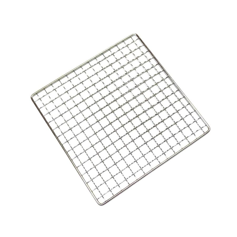 日本製 高級 焼き網 約18cm×18cm 18-8ステンレス製 スポット仕上げ