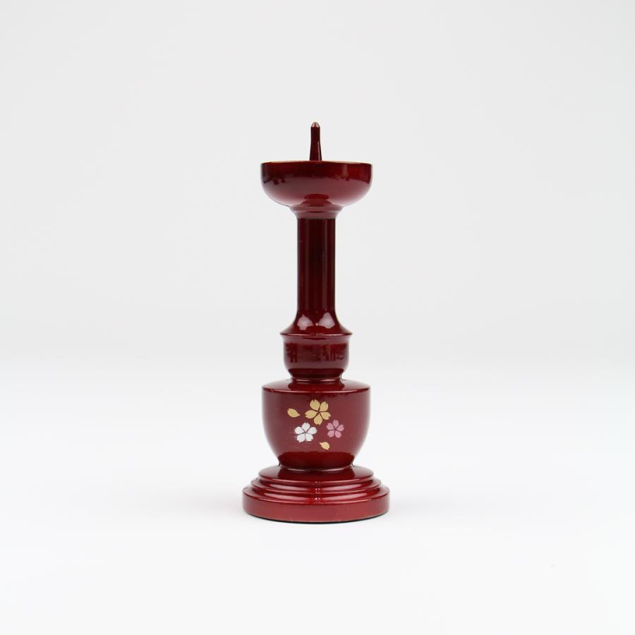 さくらりんセット こはる シルクの仏具 5具足 桜蒔絵 Silk 1.8寸 