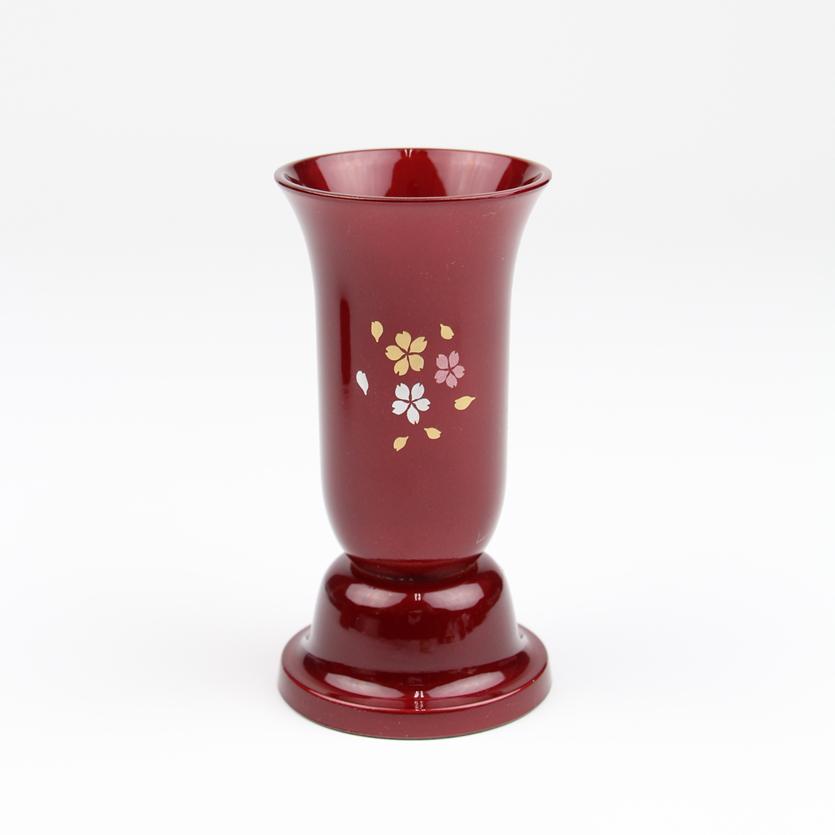 さくらりんセット こはる シルクの仏具 5具足 桜蒔絵 Silk 1.8寸 