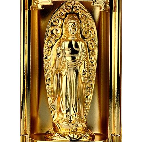 仏像 阿弥陀如来立像 厨子入り（金メッキ/24金） 仏師：渡辺景秋