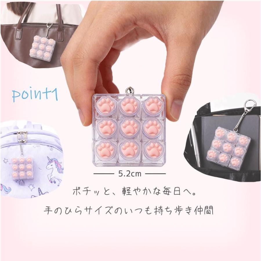 キーボードキーホルダー フィジェットトイ ストレス解消 おもちゃ 猫の