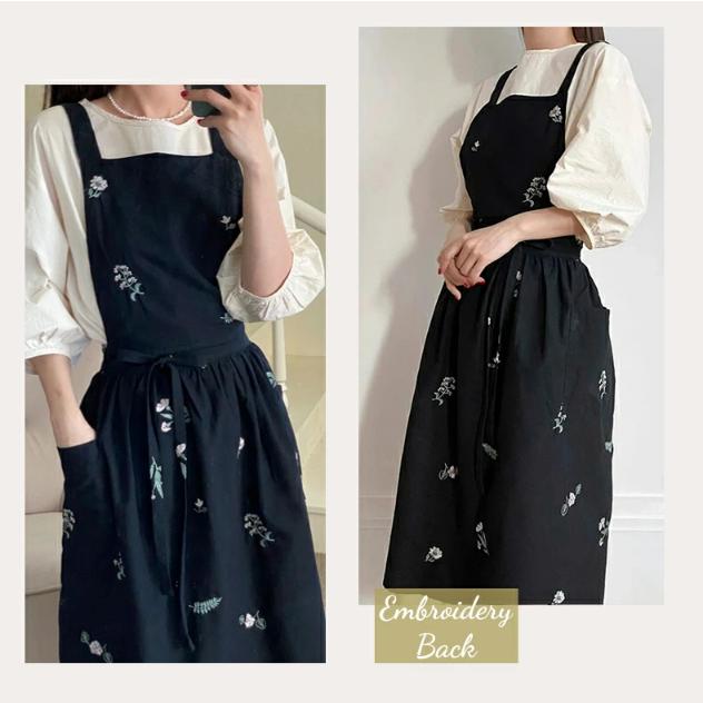 北欧風 エプロン おしゃれ ドレスエプロン レディースエプロン