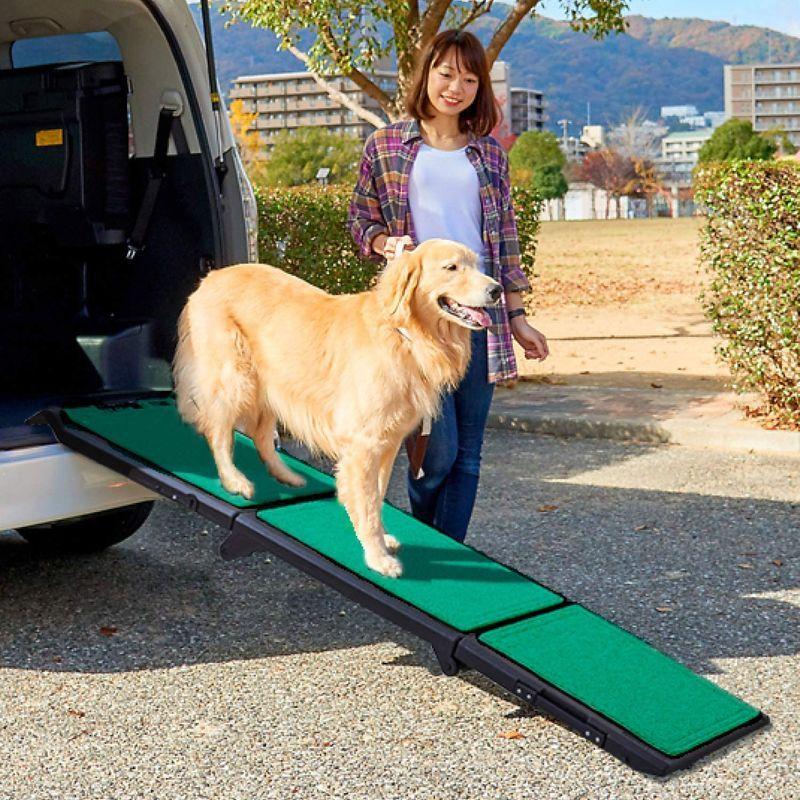 【新品同様 / 希少】 OFT ペットステップ ワイド SupertraX グリーン 犬 ステップ 介護 車 玄関 段差 スロープ 大型犬 ペットスロープ コンパク 【1913296102】(10728円)