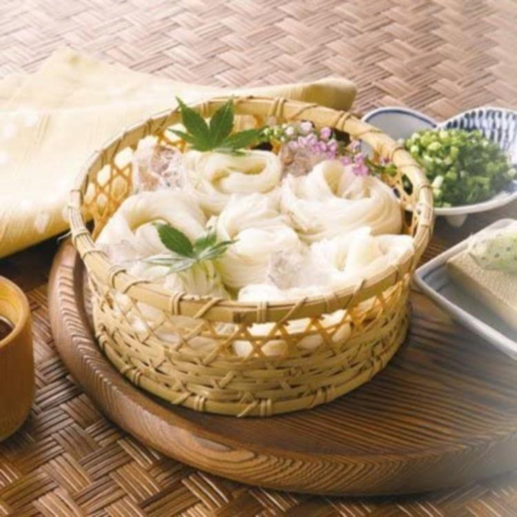 プチギフト 木箱入り 島原手延べそうめん 絹の輝 二年物 10箱セット