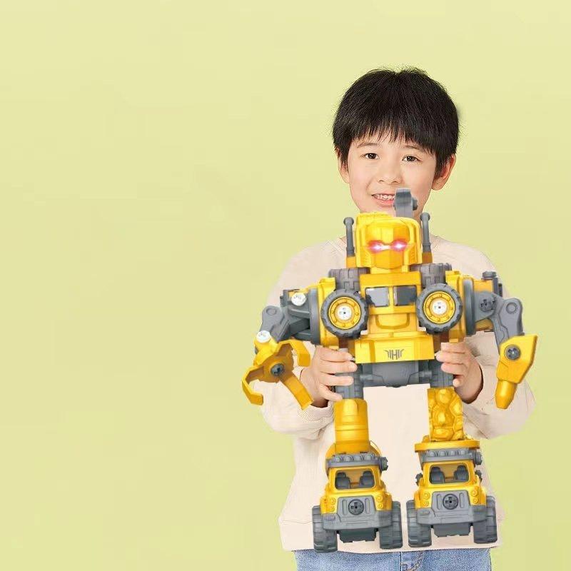 変形ロボット 建設車両 5in1ロボッ車セット 組み立て おもちゃ 知育