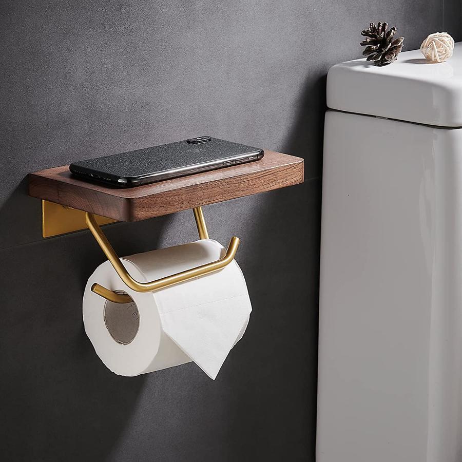 トイレットペーパーホルダー 真鍮製ダブルフック アンティーク 北欧