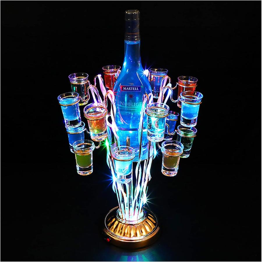 テキーラ観覧車 LED ワイングラスホルダー ワインラック ワインボトル