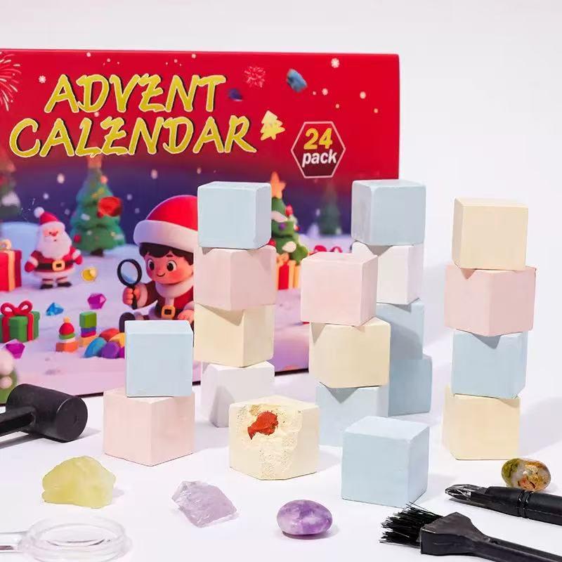 クリスマスアドベントカレンダー 2025 クリスタル発掘キット 水晶発見