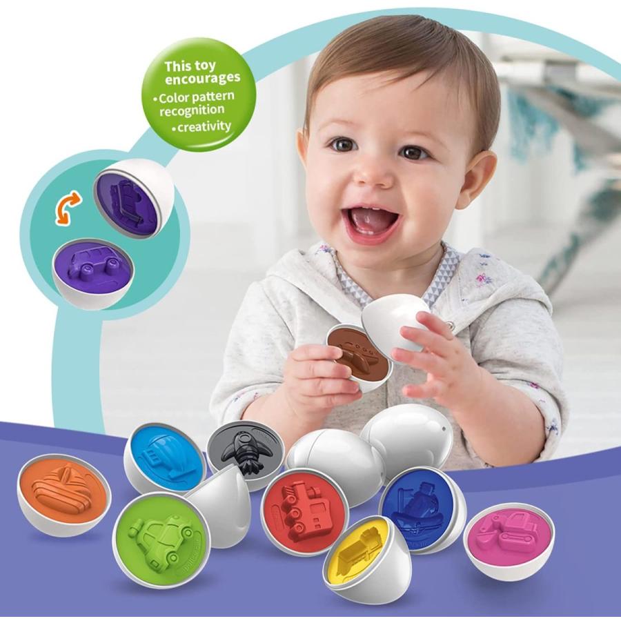 直営店に限定 モンテッソーリ マッチングエッグセット 車両 一致する卵知育おもちゃたまご おもちゃ赤ちゃん 幼児おもちゃの色の形のデジタル認識 お誕生日プレゼント Quran Unv Edu Sd