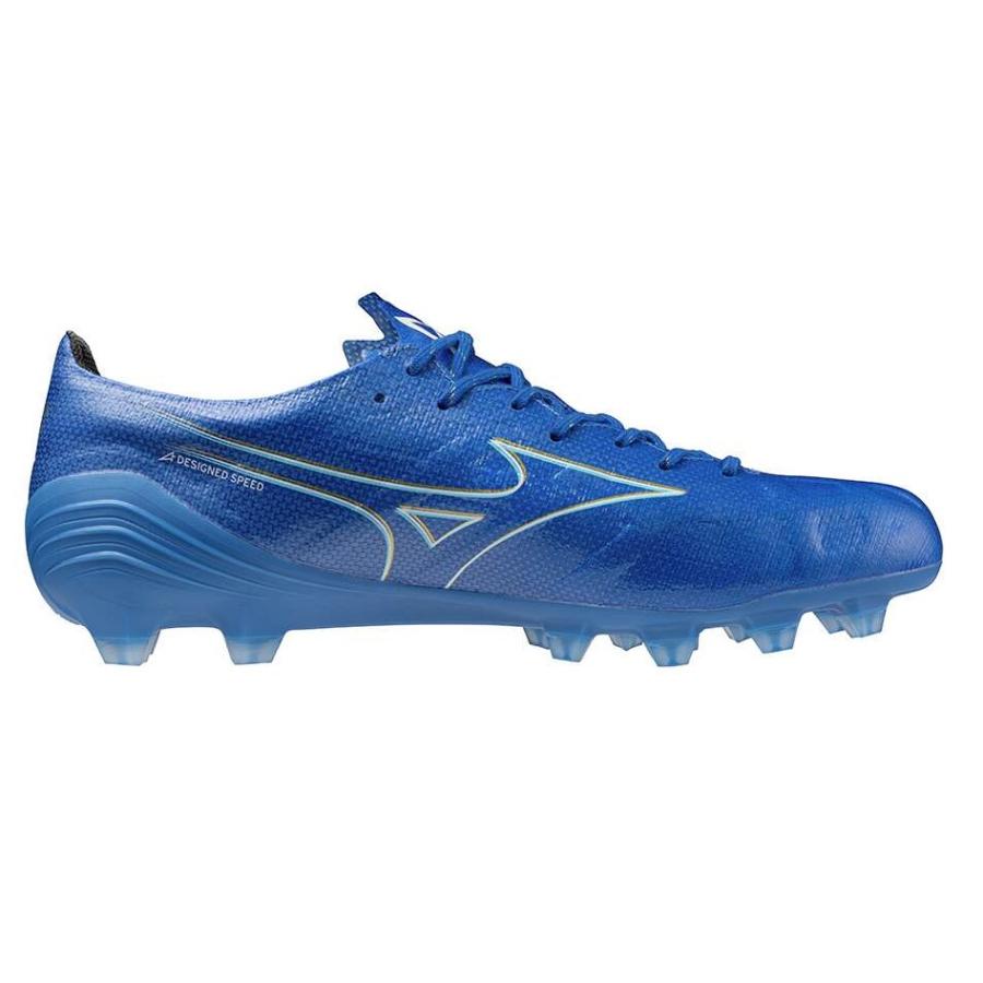 サッカー：MIZUNO ミズノ アルファ エリート ALPHA ELITE＜P1GA2462＞ブルー/限定/フットボール/クラブ/部活/試合/大会/スピード/素足感覚/スパイク/パリの画像
