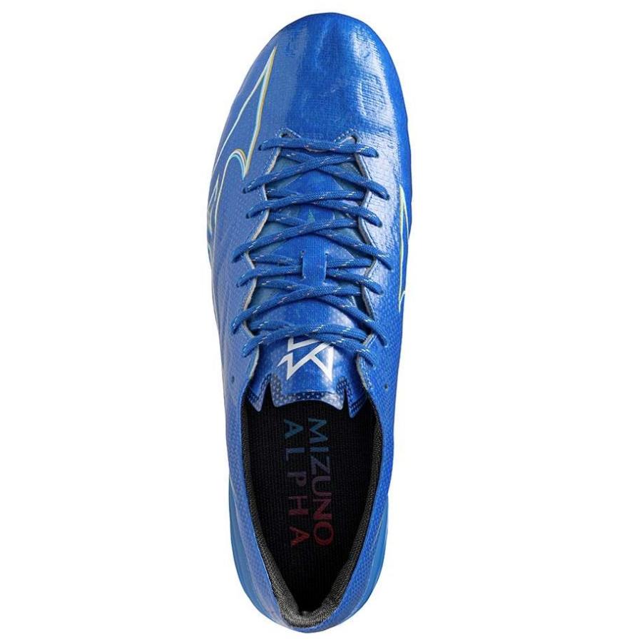 サッカー：MIZUNO ミズノ アルファ エリート ALPHA ELITE＜P1GA2462＞ブルー/限定/フットボール/クラブ/部活/試合/大会/スピード/素足感覚/スパイク/パリの画像