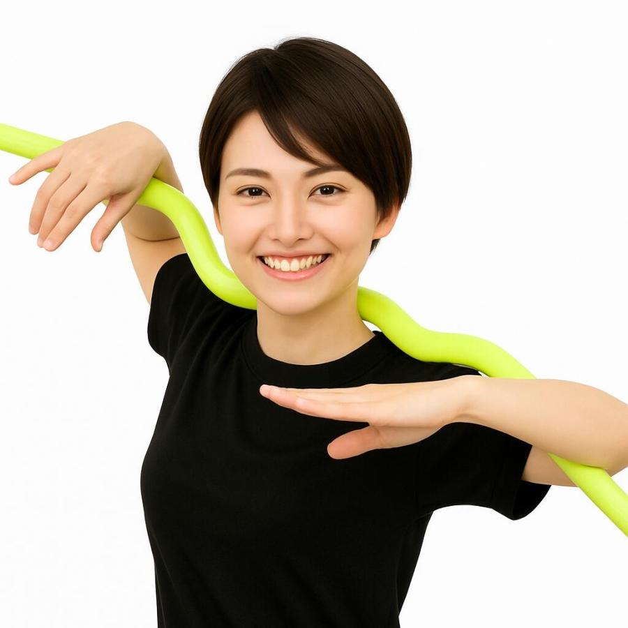 スイングバー アスリート PVC樹脂 太さ30mm 全長約131cm 棒様 レッスン動画QRコード付き 姿勢改善・柔軟性向上・体幹強化・健康維持の画像