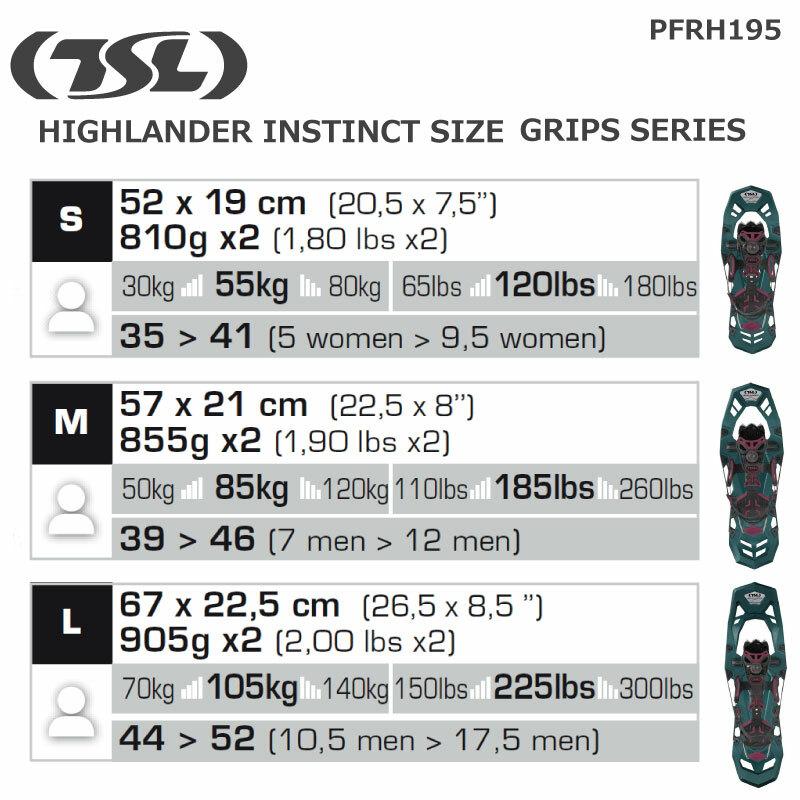 贈答 TSL スノーシュー Highlander Instinct PFRH195 SPN バックカントリースキー バックカントリー 雪山 登山  スノーブーツ クライミング ハイキング ウォーキング カンジキ 冬山登山 歩行用アイゼン