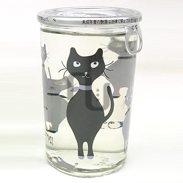 にゃんかっぷ 志太泉 180ml 志太泉酒造 純米吟醸酒 静岡 猫ラベル ネコ ねこ 日本酒 ワンカップ酒 にゃんカップ 黒猫｜nakajimaya