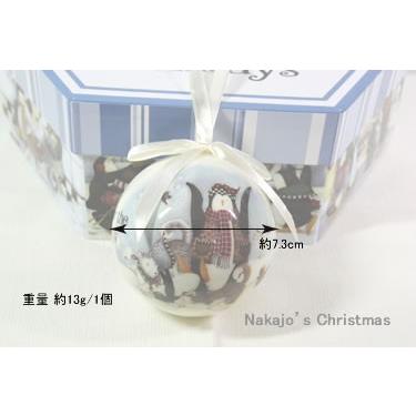クリスマス クリスマスツリー オーナメント パストラルリボンボール(ペンギンズホリデー) 飾り 装飾 CHRISTMAS X’mas クリスマス雑貨|nakajo1225|03