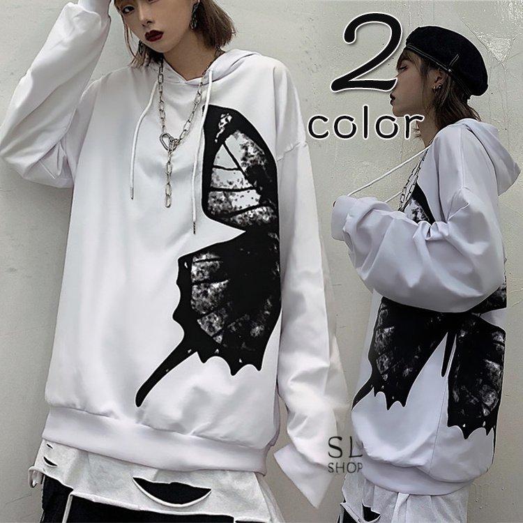 パーカー レディース フード付き ロング丈 蝶柄 プリント 長袖 トップス おしゃれ お中元 Nak0523a ナカマ 通販 Yahoo ショッピング