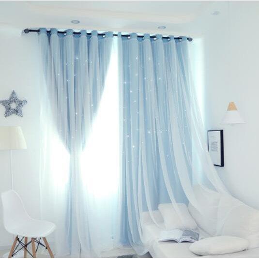 代引き不可 カーテン 遮光 断熱 レース 一体型 防音 二重 チュール 姫系 フックカーテン プライバシー保護 スター 星 おしゃれ ピンク 丈直し 安い オーダーカーテン Aynaelda Com