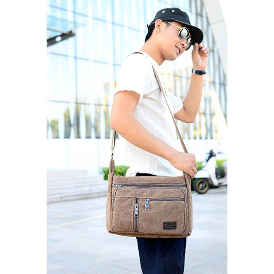 公式サイト 帆布 かばん 鞄 紳士用 多機能 斜めがけ メンズ ショルダーバッグ 肩掛け 男女兼用 カジュアル キャンバスバッグ ショルダーバッグ カラー コーヒー Www We Job Com