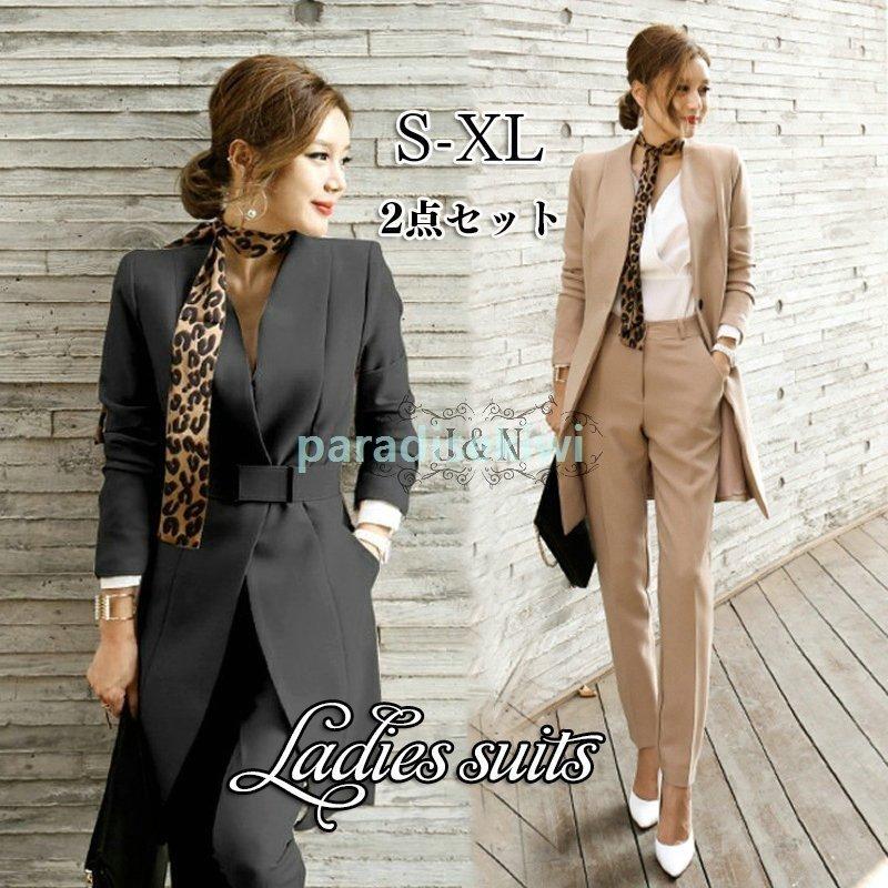 卒業式服母セットアップレディースパンツスーツ春秋スカーフ付き卒園式フォーマルセレモニースーツ女性通勤オフィスol40代ヒョウ柄 H2fw2an1q6 オールインワン セットアップ Euromeca Fr