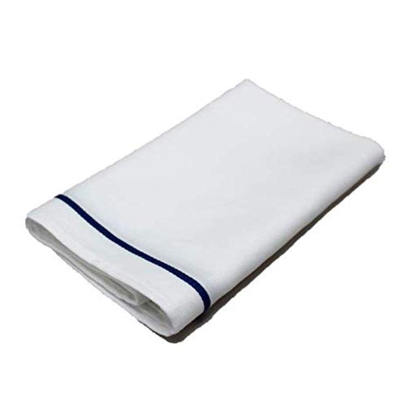 日本製 グラスタオル 綿100％ 45×80 プロ用 業務用 (青線, 2枚)