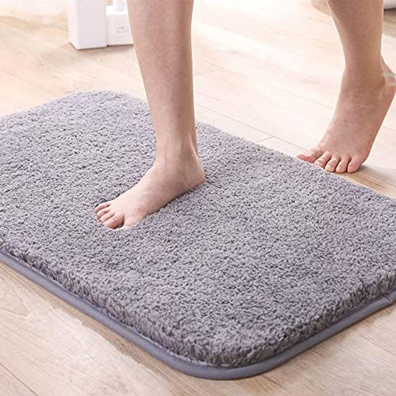 バスマット 足ふきマット 無地 5色あり 吸水速乾 厚手 暖かい 丸洗え 快適 玄関マット 脱衣所マット 洗面所マット ロング おしゃれ ば お中元