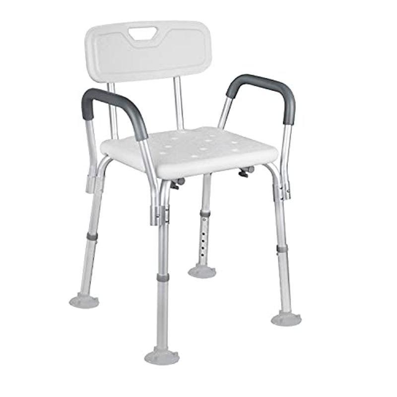 大吸盤 シャワーチェア お風呂椅子 介護用 6段階高さ調節可能 背もたれ付き 手すり 取り外し可能 アルミ合金フレーム 軽量 丈夫 シャワー Probasto 大吸盤 シャワーチェア お風呂椅子 介護用 6段階高さ調節可能