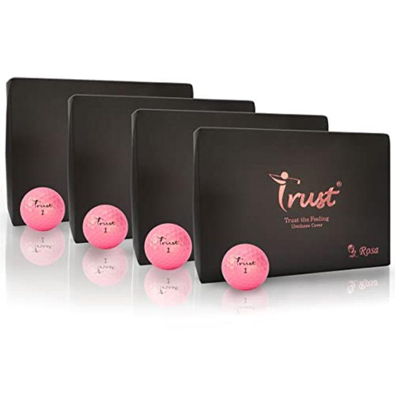 TrustトラストゴルフボールRosaウレタンカバー 3ピースリアクティブコア(ツアー系) ヘッドスピード42m/s以下 ローサパールピンク