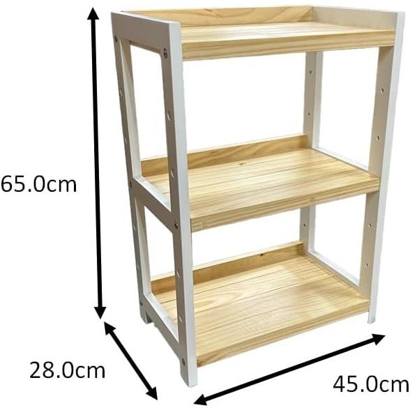 木製ウッドラック ツートン ナチュラル 幅450mm 奥行280ｍｍ 高さ650ｍｍ｜nakamoku｜02