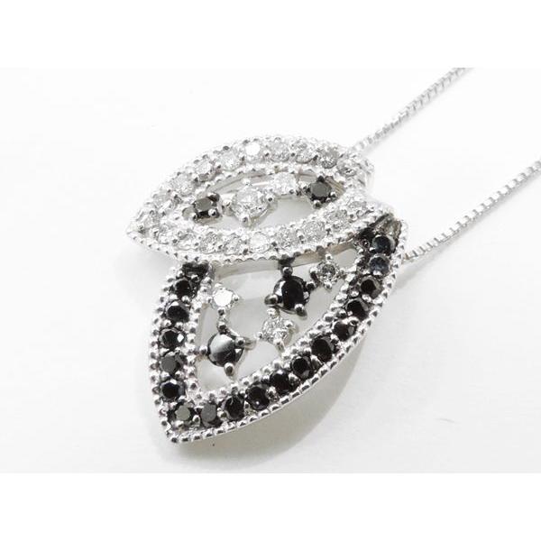 K18WG (18金 ホワイトゴールド) ブラックダイヤモンドネックレス 4949741(47200円)