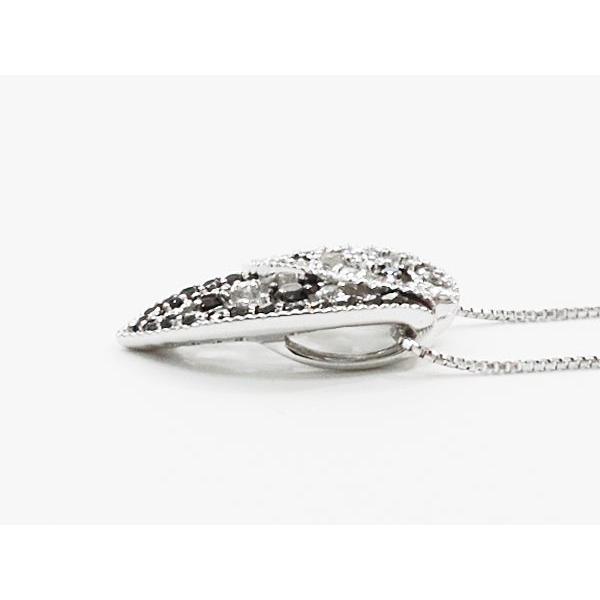 「送料無料・年末感謝」 K18WG (18金 ホワイトゴールド) ブラックダイヤモンドネックレス 4949741 【TMF1317335525】(47200円)