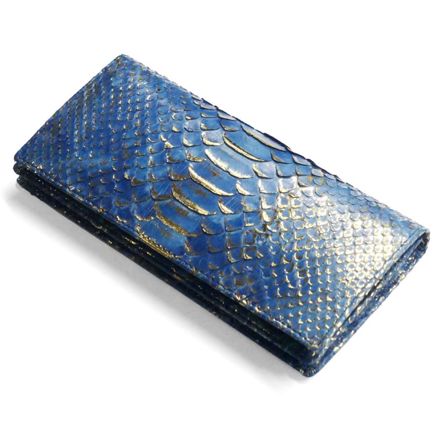 長財布 通しマチ 小銭入れあり / メンズ レディース 本革 パイソン革