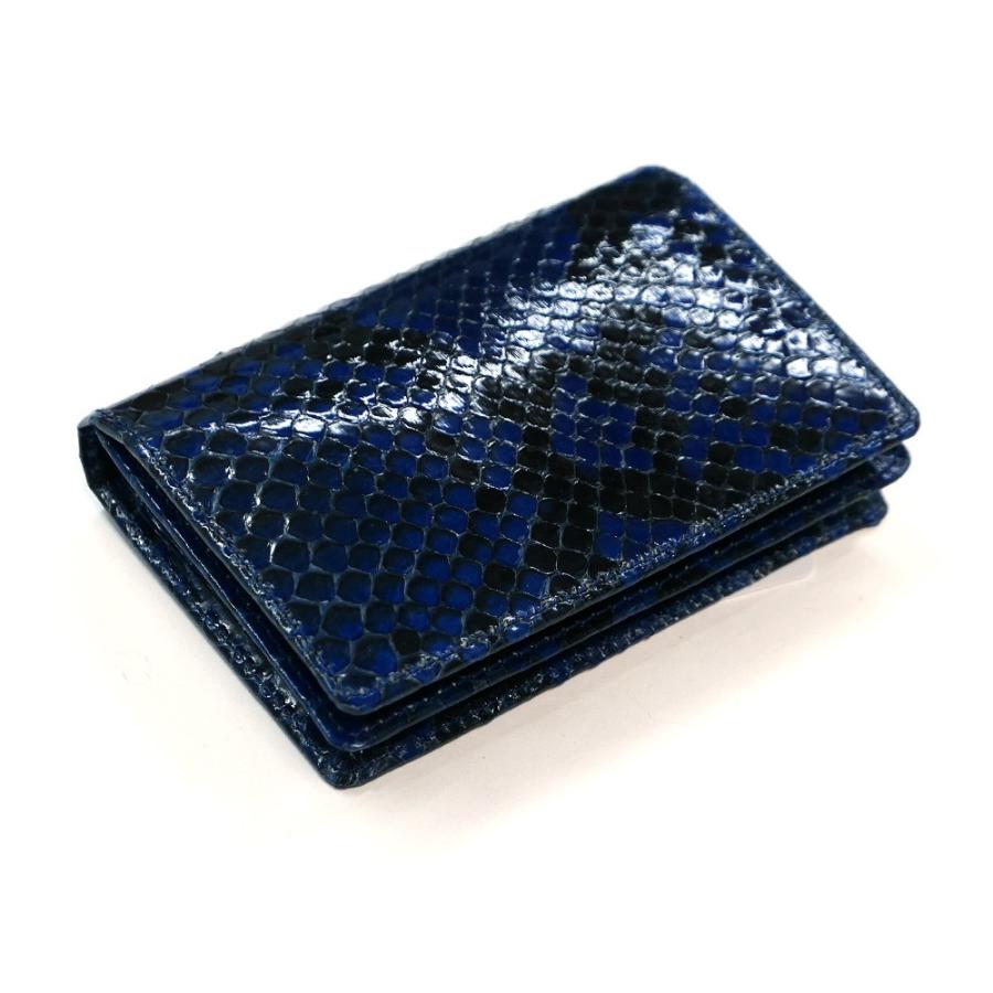 名刺入れ 通しマチ / 本革 パイソン革 ヘビ革 / ダイヤモンドパイソン グレージング ナチュラル 名刺入れ 通しマチ / 本革 パイソン革 ヘビ革 ダイヤモンドパイソン