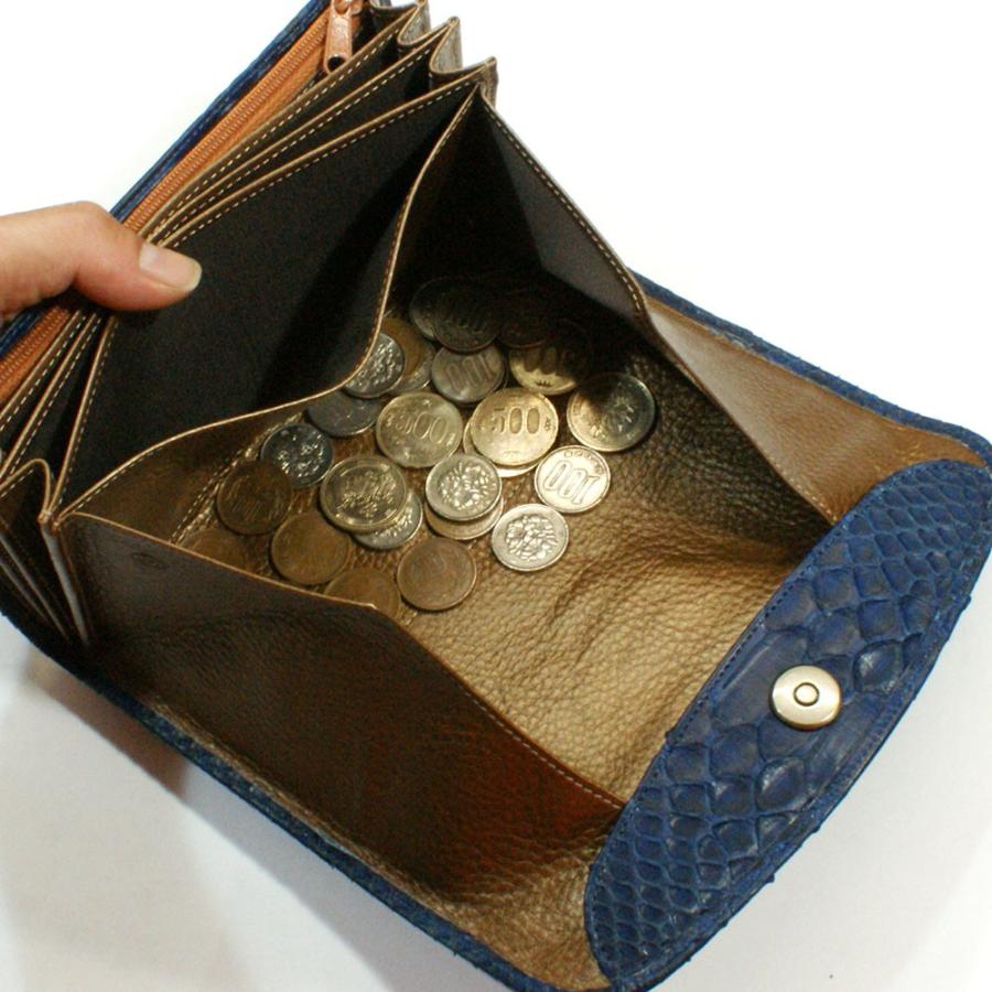 希少 大人気 長財布 ギャルソン ウォレット レディース 財布 サイフ さいふ 大容量 パイソン革 蛇革 ヘビ革 長札 本革 カード収納 オープンマチ付 藍染 即発送可能 Www Mysmileteethwhitening Com