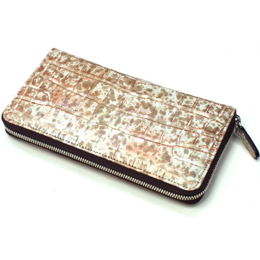 限定色 レザー クロコダイル革 二つ折り財布 ラウンドファスナー長財布 長札 ファスナー財布 メンズ財布 レディース財布 メンズ財布 鰐革 ワニ革 カラー44 財布 ジッパー Cr1114 Prem44 革財布店オリジナルパースナカムラ サイフ レザー