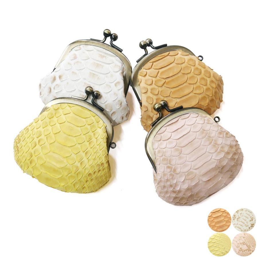 ケース がま口 レディース コンパクト mini 小さい 小銭入れ がま口財布 パイソン 財布 蛇革 ヘビ革 本革 レザー さいふ 日本製 ハーフブリーチ コインケース がま口 レディース コンパクト mini 小さい 小銭入れ