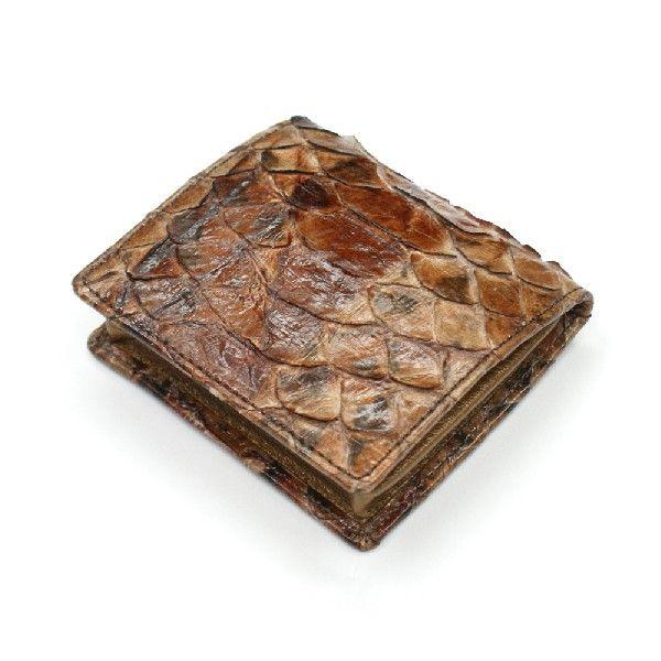 コインケース メンズ レディース 小銭入れ 蛇革 パイソン革 ヘビ革 ボックス型小銭入れ 薄型 コンパクト BOX型小銭入れ ギフト 日本製 ハードシェード チョコ