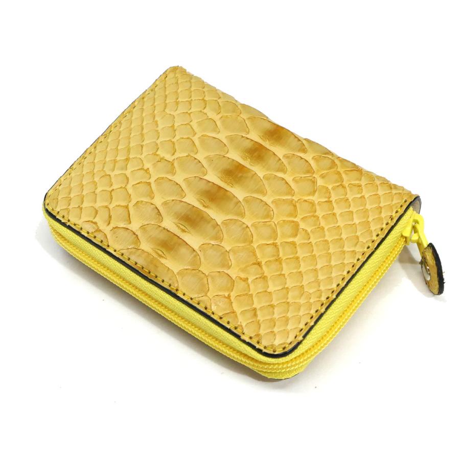 小銭入れ ケース ファスナー小銭入れ パイソン革 ヘビ革 本革 ダイヤモンドパイソン革 草木染め 小銭入れ コインケース ファスナー小銭入れ パイソン革 ヘビ革 本革
