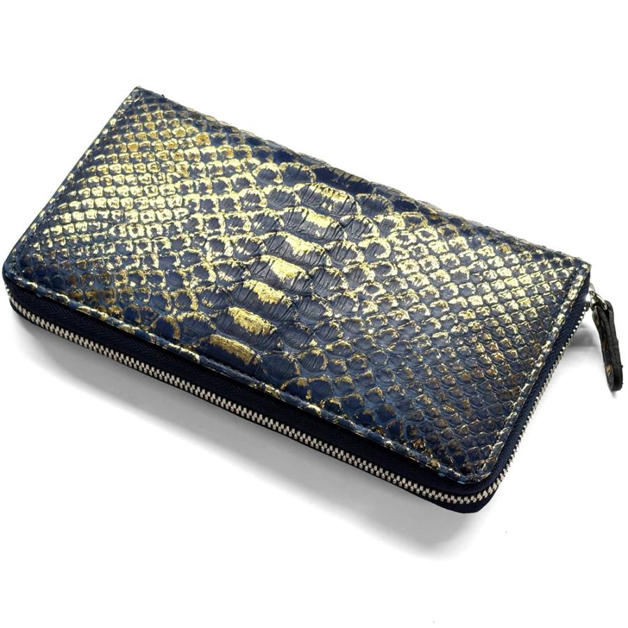 パイソン 財布 長財布 ラウンドファスナー財布 メンズ レディース サイフ さいふ 長札 大容量 本革 リーフ 藍染 長財布 ラウンドファスナー財布 メンズ レディース 財布 サイフさいふ