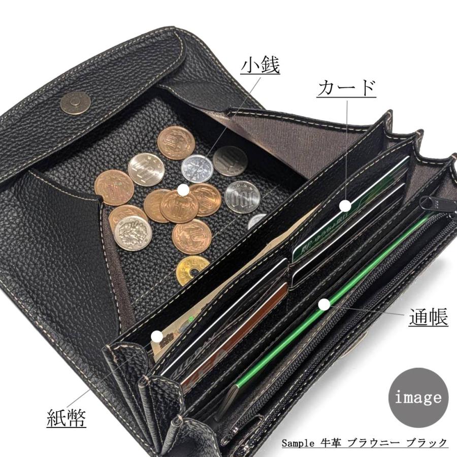 ギャルソン長財布 本革 パイソン リーフ 日本製 大きめ 大容量 収納力