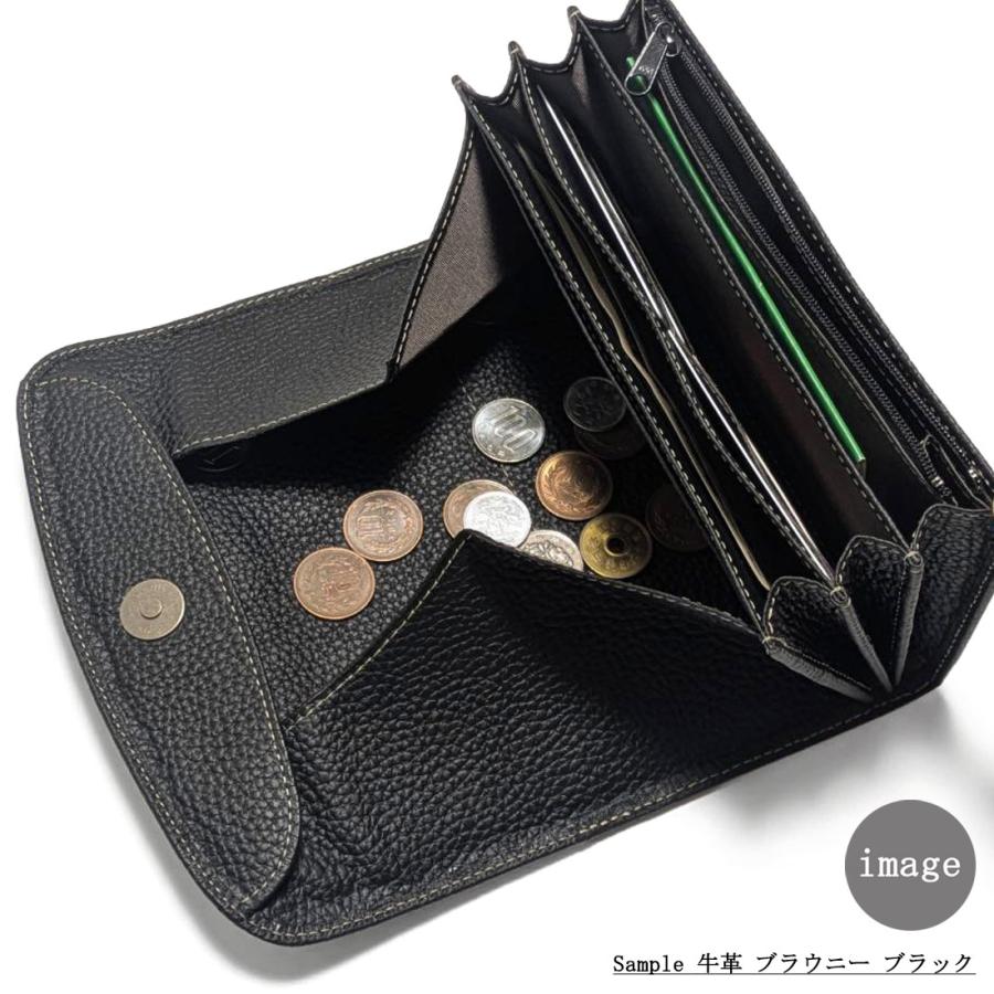 ギャルソン長財布 本革 パイソン リーフ 日本製 大きめ 大容量 収納力