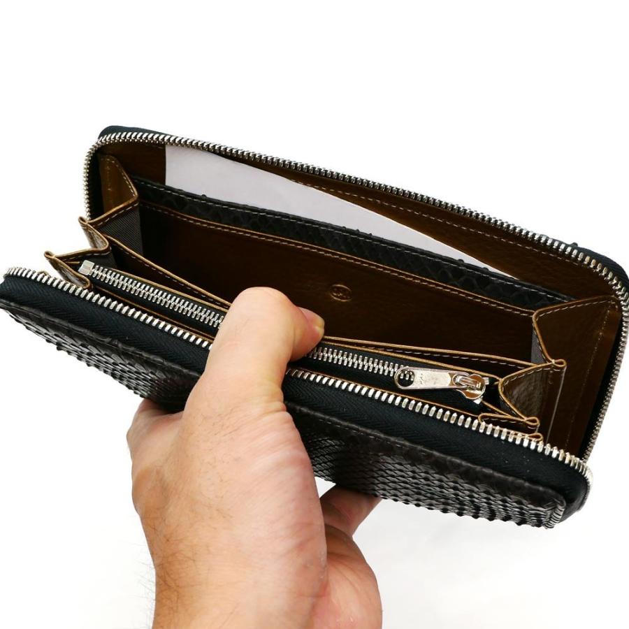 長財布 ラウンドファスナー メンズ レディース 本革 レザー 蛇革 ヘビ