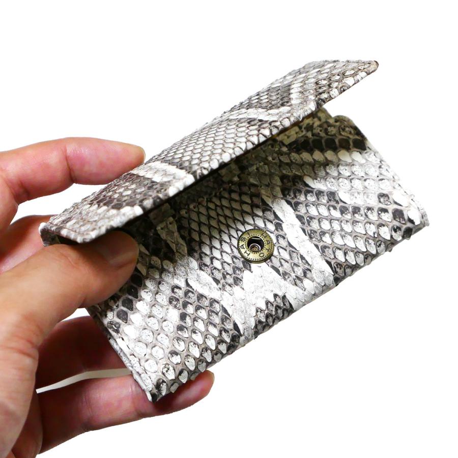 キーケース キーホルダー モラレス パイソン革 ヘビ革 牛革 5連金具