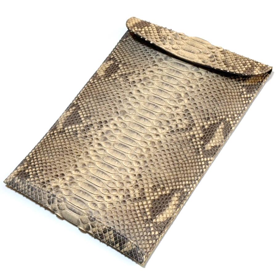 書類入れ 書類ケース A4 縦型 封筒型レザーケース クラッチバック バックインバック 本革 パイソン マット 書類入れ 書類ケース A4 縦型 封筒型レザーケース クラッチバック